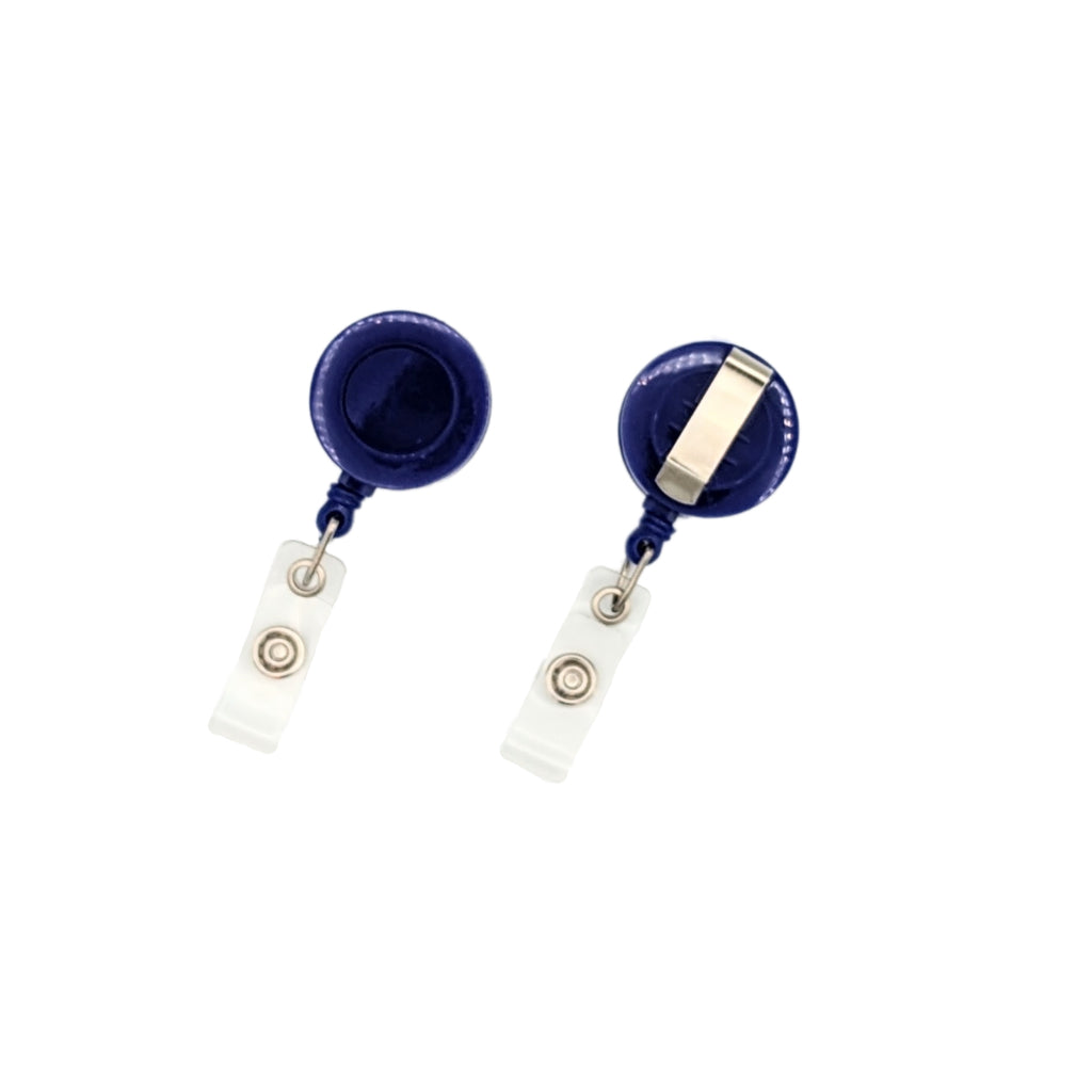 [BR] Round Retractable Badge Reel with Vinyl Strap (25/Pack)