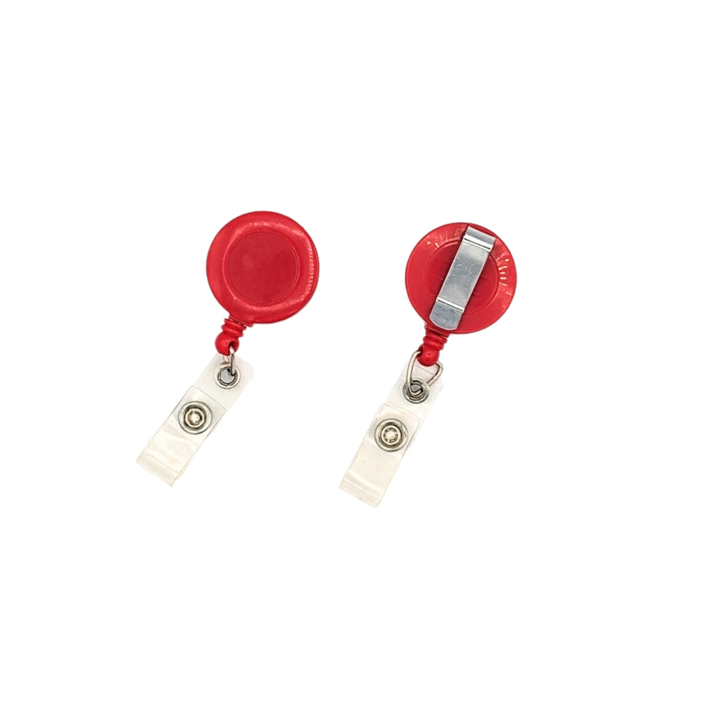 [BR] Round Retractable Badge Reel with Vinyl Strap (25/Pack)